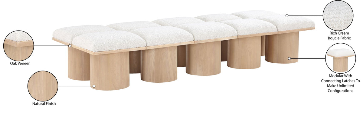 Pavilion - 10 Piece Modular Bench With Natural Base