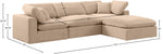 Comfy - 4 Piece Velvet Modular Sectional With Chaise