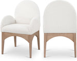 Waldorf - Boucle Dining Arm Chair With Natural Legs