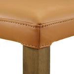 Elyza - Full Back Top Grain Leather Upholstered Wood Dining Chairs (Set of 2)