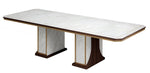 Romantica - Dining Table With 2 Extensions - Light Beige / Brown Walnut