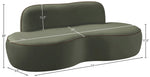 Swerve - Velvet 77" Upholstered Loveseat
