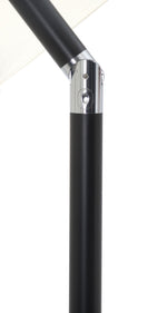 Fiji - Aluminum Patio Umbrella With Square Teak And Black Base