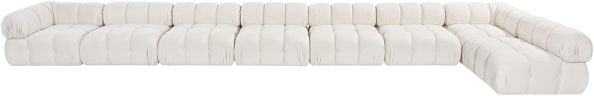 Orin - Velvet Performance Fabric Upholstered 8 Piece L-Shaped Sectional