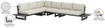 Maldives - 4 Piece Water Resistant Outdoor Patio Modular Sectional With Gray Base