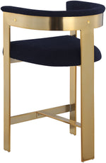 Romeo - Boucle Counter Stool With Gold Base (Set of 2)