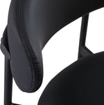Lupita - Vegan Leather Upholstered Bar Stool With Matte Black Frame (Set of 2)