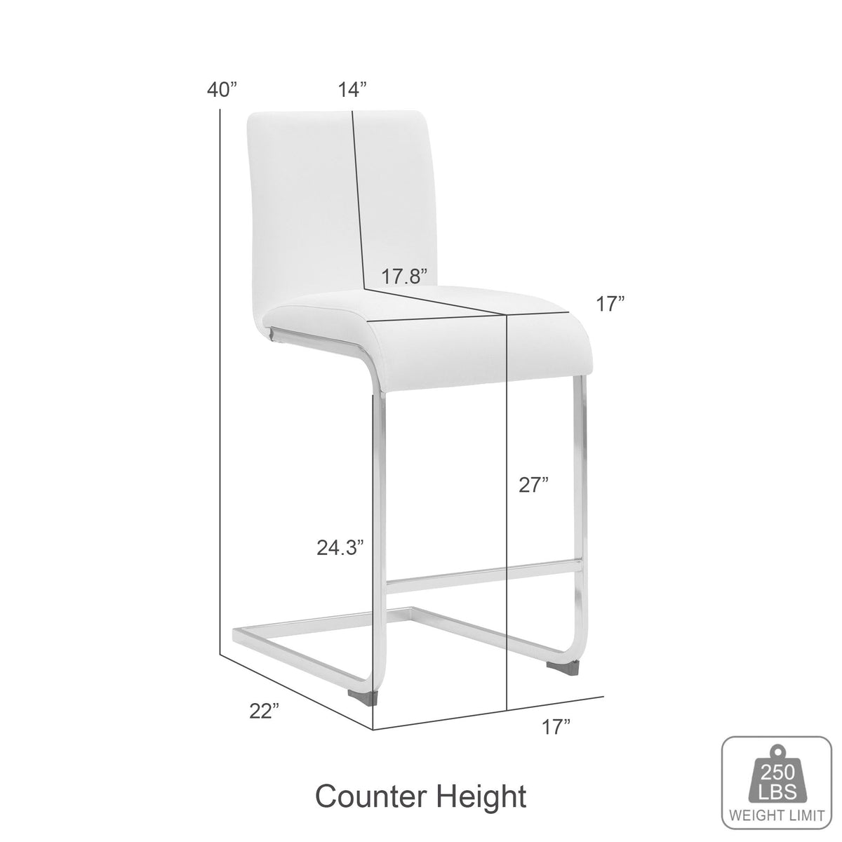 Amanda - Counter Height Barstool