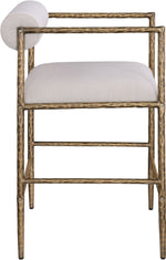 Axis - Linen Textured Beige Fabric Upholstered Counter Stool (Set of 2)