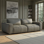 Clayton - Leather Sofa With Track Arms