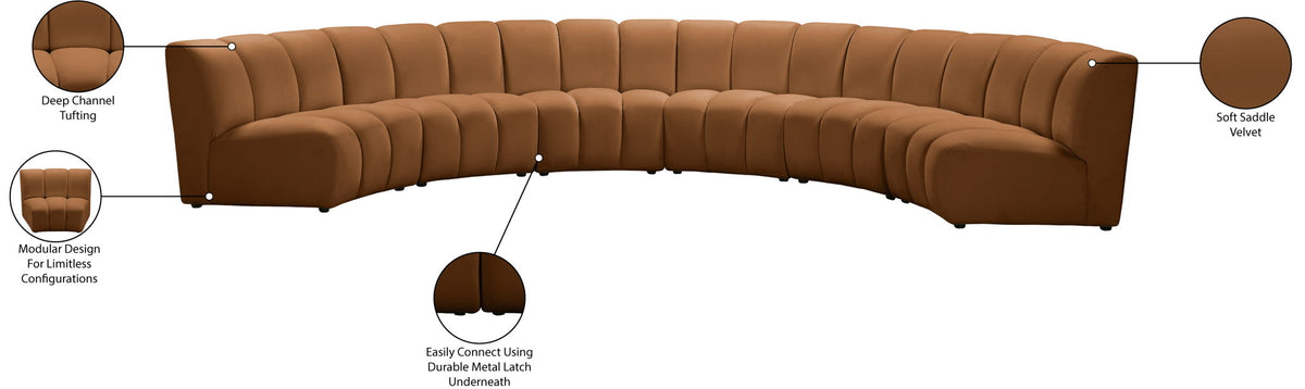 Infinity - 6 Piece Modular Sectional - Saddle