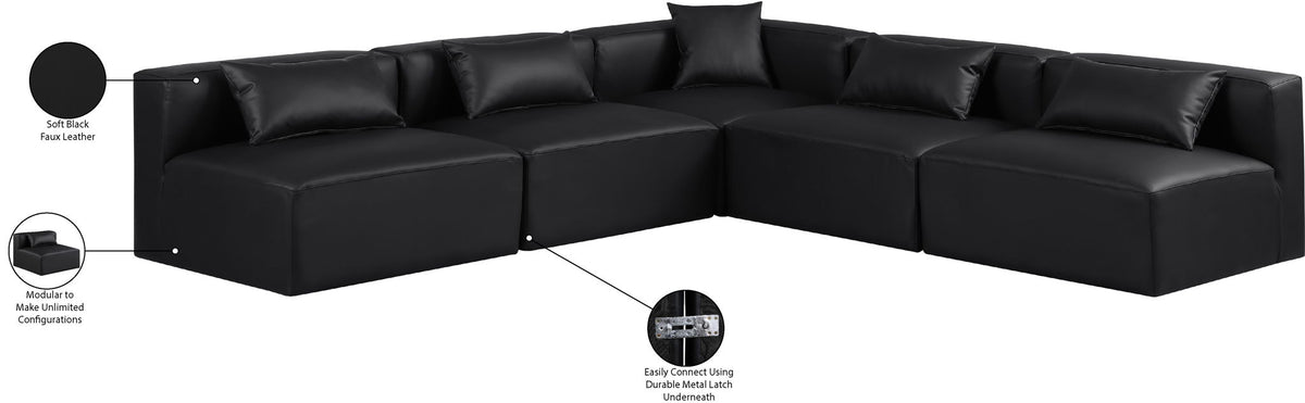 Cube - 5 Piece Modular Corner Armless Sectional