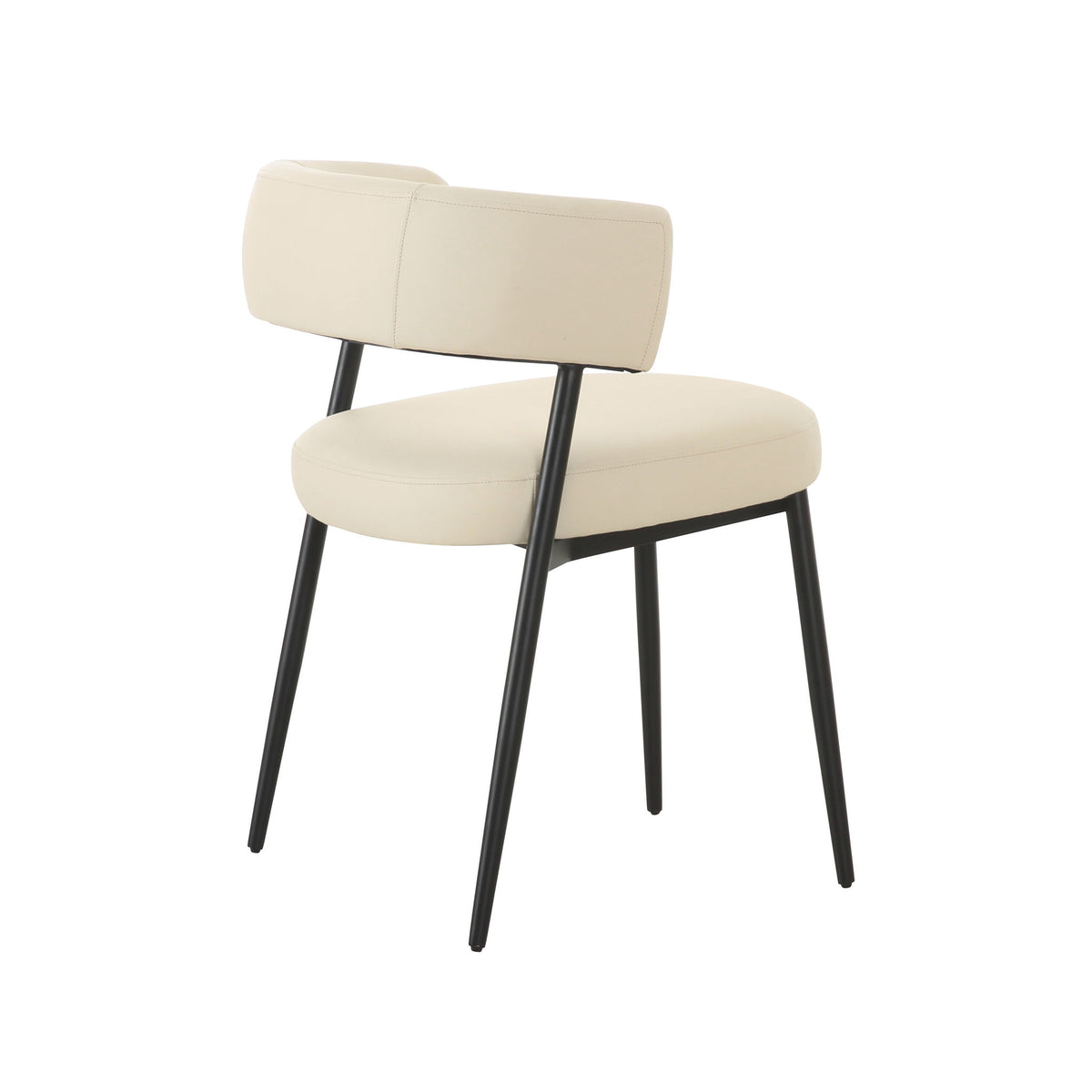 Maxine - Vegan Leather Dining Chair - Cream