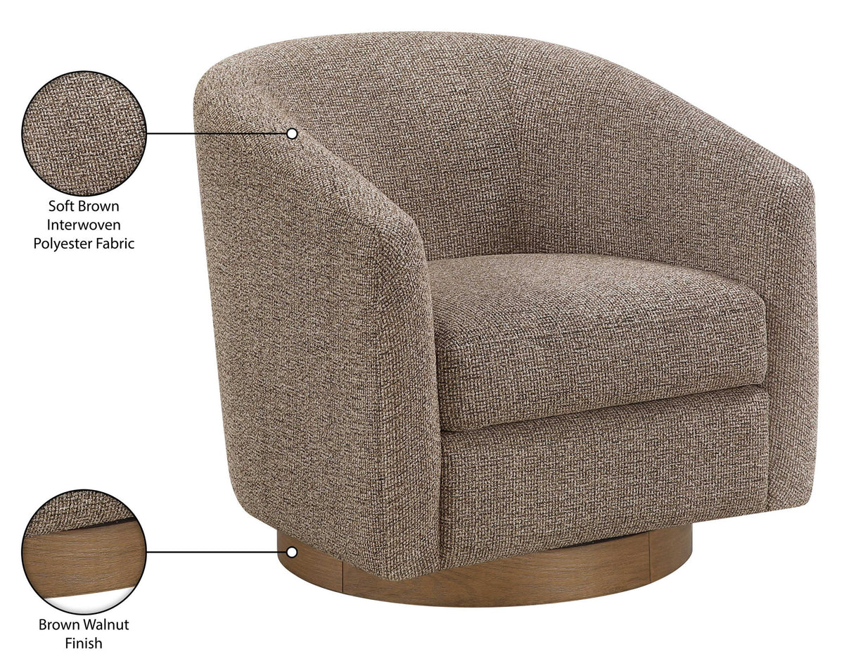 Modra - Performance Fabric Upholstered Swivel Accent Chair