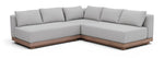 Solace - Olefin Performance Fabric 3 Piece Outdoor Patio Modular Sectional (2 Loveseats & Corner Chair)