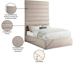 Adam - Linen Fabric Bed With 89" Headboard