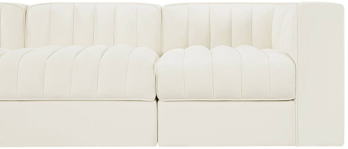 Rummi - Velvet Performance Fabric Upholstered 5 Piece Modular Sofa