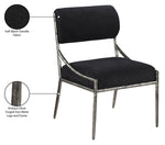 Bastille - Upholstered Dining Side Chair (Set of 2) - Silver Frame