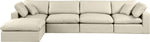 Comfy - 5 Piece Faux Leather Modular Sectional With Chaise