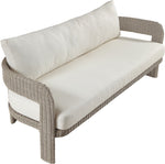 Sandbay - Olefin Water Resistant Fabric And Wicker Outdoor Patio Sofa