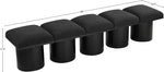 Pavilion - 5 Piece Modular Bench With Black Base