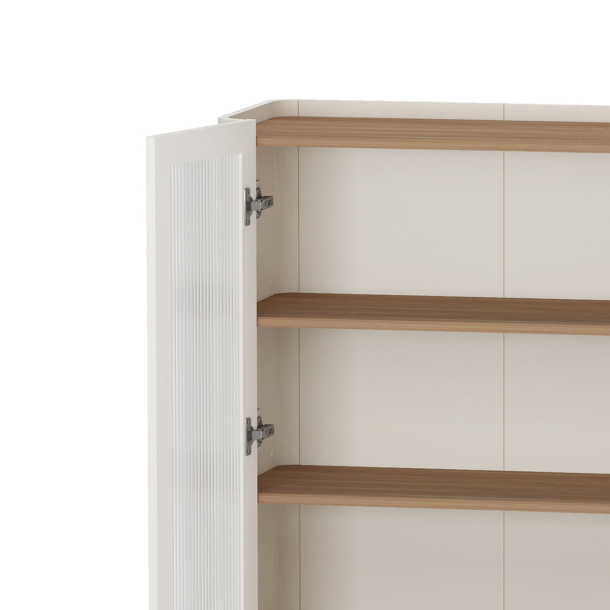 Abbey - Bookcase Cabinet - Maple And Off White