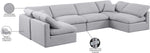 Indulge - Linen 6 Piece Modular U-Shaped Sectional