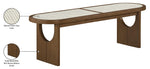 Canovia - Solid Wood And Faux Cane Bench