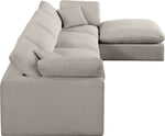 Comfy - 5 Piece Linen Modular Sectional With Chaise