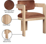 Sacha - Velvet Dining Chair With Natural Base (Set of 2)