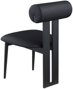 Dario - Faux Leather Dining Chair With Black Frame (Set of 2)