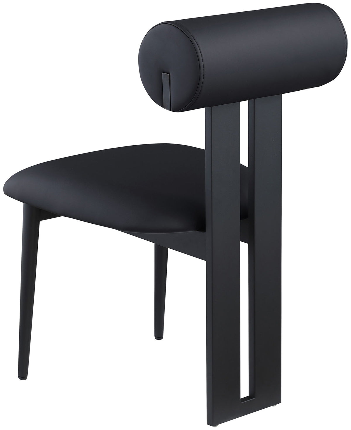 Dario - Faux Leather Dining Chair With Black Frame (Set of 2)