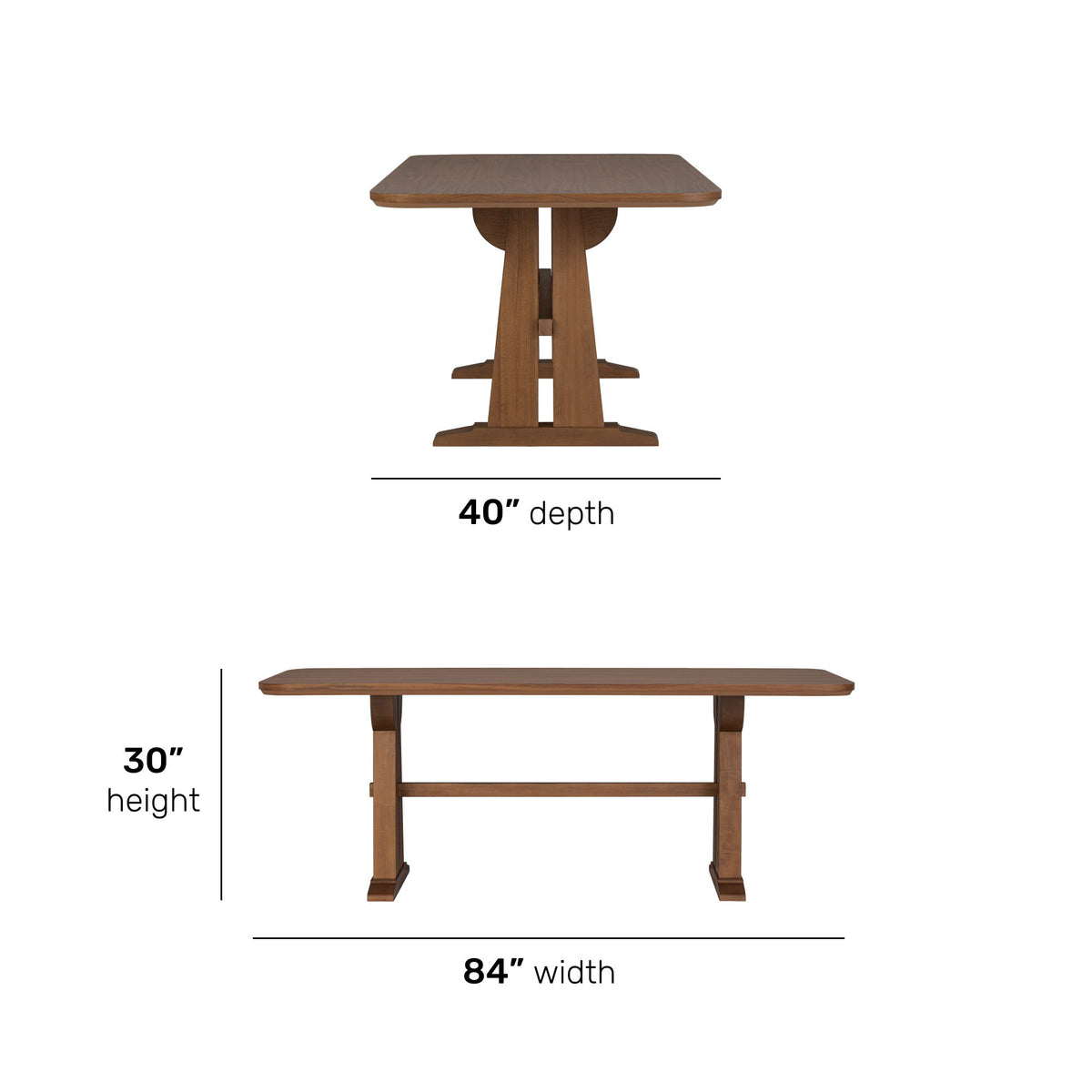 Lincoln - Rectangular Dining Table - Warm Walnut
