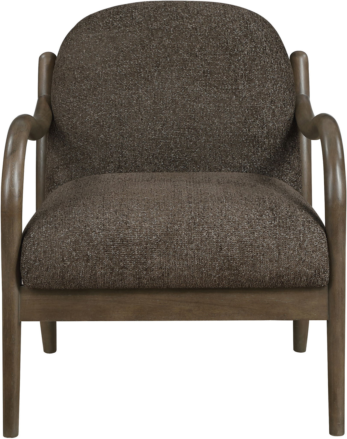 Helmsley - Performance Fabric Upholstered Accent Chair - Brown Frame