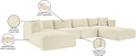 Shaggy - 6 Piece Modular Sectional With 2 Ottomans