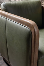CC - Breeze Accent Chair - Dark Green / Dark Brown