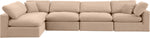 Comfy - 5 Piece Velvet Modular Sectional