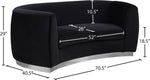 Julian - Loveseat with Chrome Base