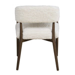 Austell - Shearling Dining Chair - Brown / White