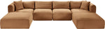 Shaggy - Fabric 6 Piece Modular Sectional With 2 Ottomans