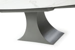 9035 - Marble Dining Table - White / Dark Gray