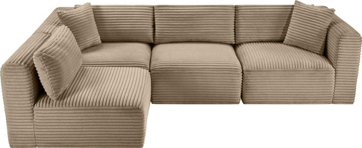 Shaggy - Fabric 4 Piece Modular Sectional
