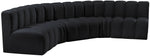 Arc - Velvet 5 Piece U-Shaped Modular Sofa