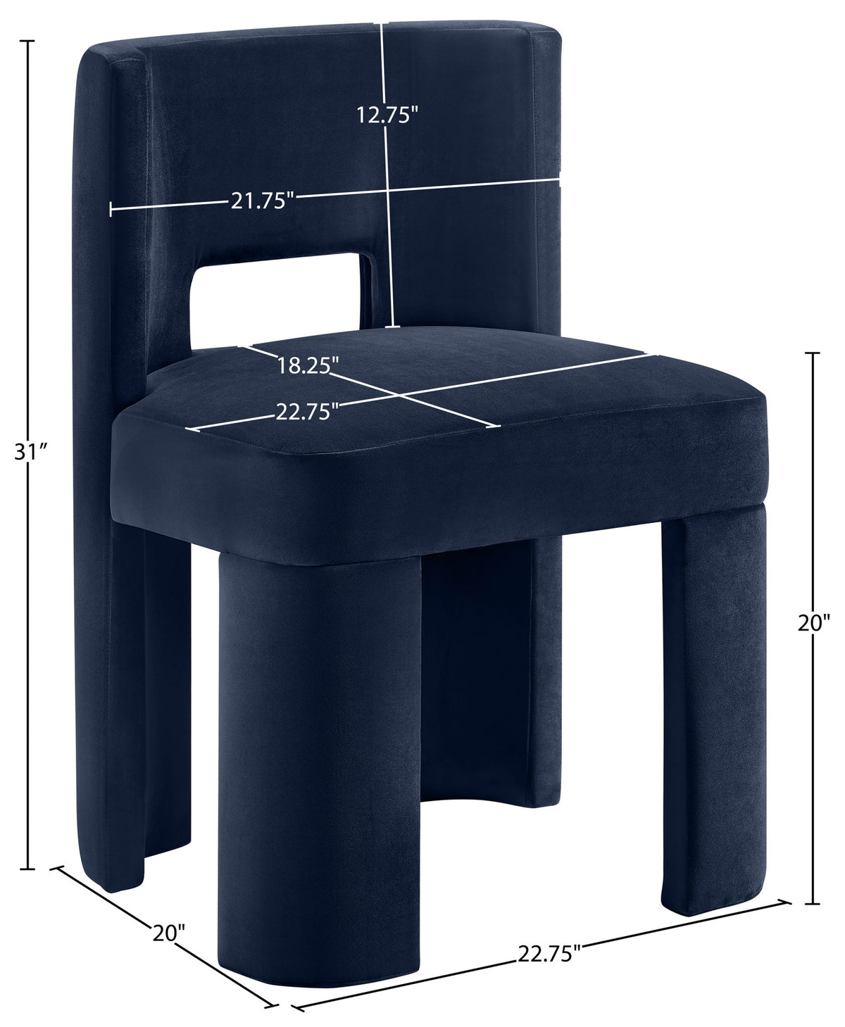 Zuno - Velvet Performance Fabric Upholstered Dining Chair (Set of 2)