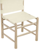 Santos - Vegan Leather Upholstered Dining Chair With Stained Natural Base (Set of 2)