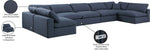 Comfy - 7 Piece Linen Modular Armless Sectional