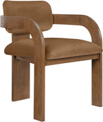 Cedra - Velvet Performance Fabric Upholstered Dining Chair (Set of 2) - Brown Frame
