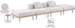 Laguna - 4 Piece 142" Outdoor Patio Armless Modular Sofa With 2 Backless Seats