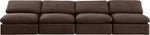 Indulge - Velvet 4 Seat Modular Armless Sofa