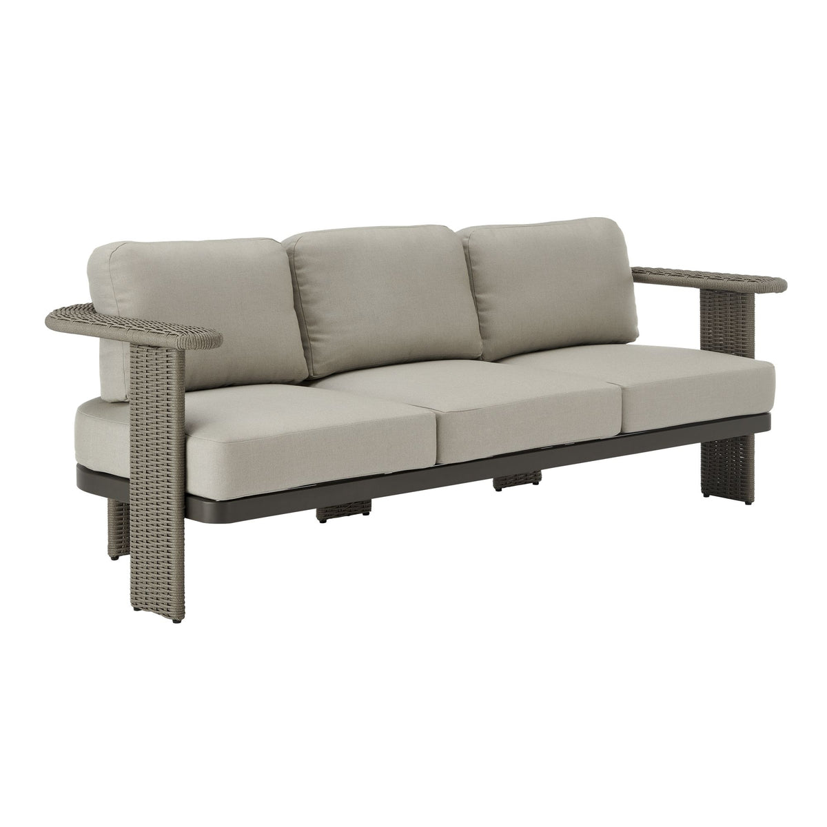 Ciela - 5-Piece Outdoor Sofa Lounge Set With Sintered Stone Tables - Gray / Dark Bronze